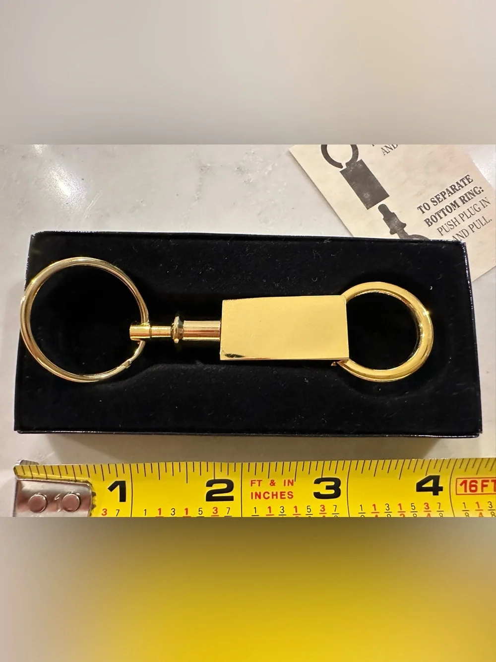 NEW Keyring - Kimberly-Clark logo (Brass)